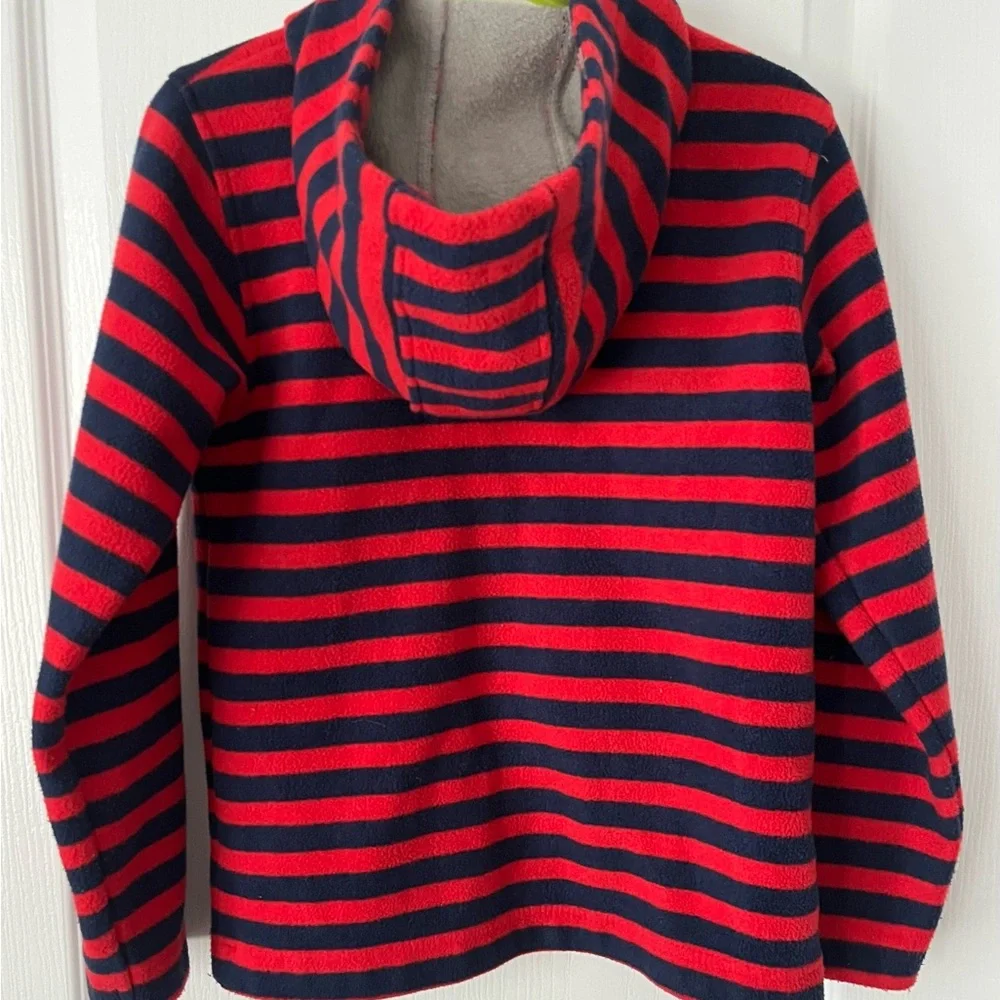 MOUNTAIN WAREHOUSE Striped Fleece Zip Hoodie Kids 7-8 Red Navy - Picture 7 of 9